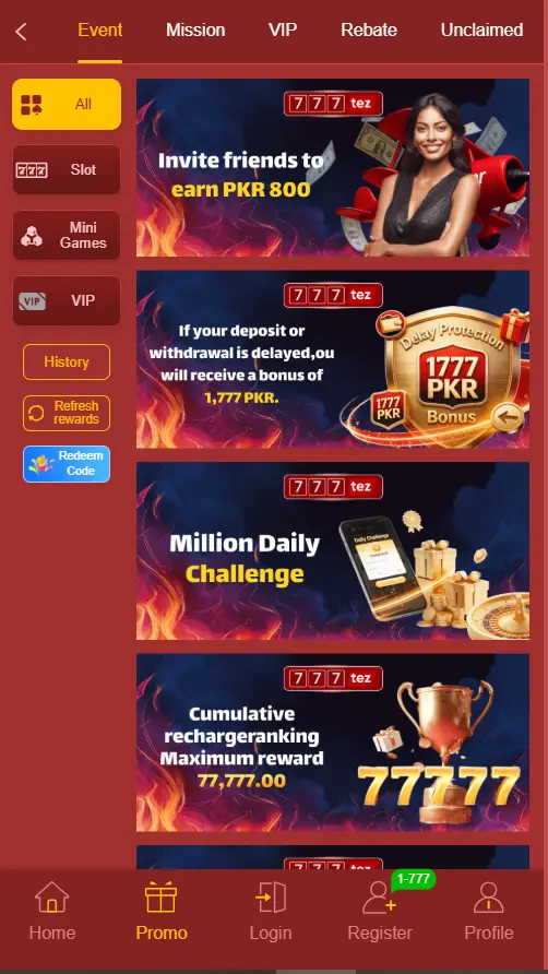 Tez777 Game Bonus