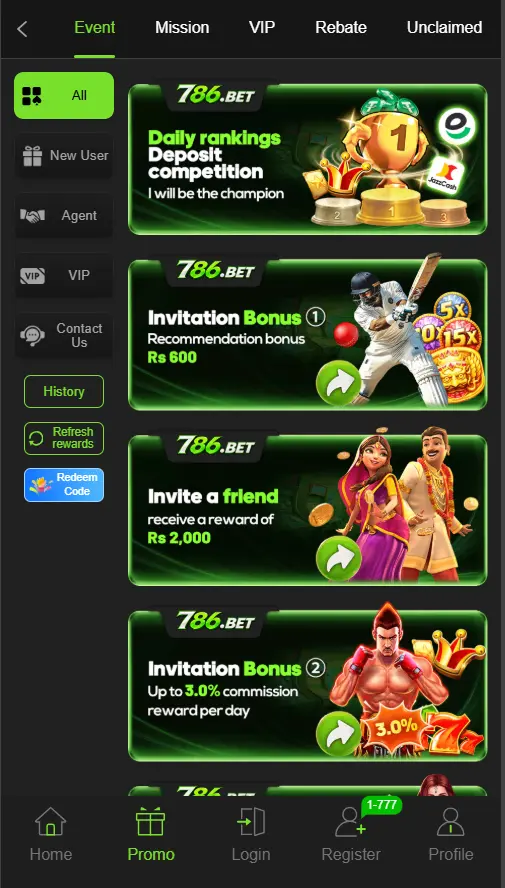 786 bet Game Rewards